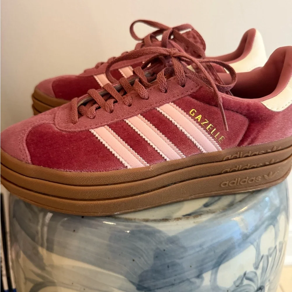 Adidas Gazelle Women's Sneakers - Pink and Brown - Picture 1 of 5